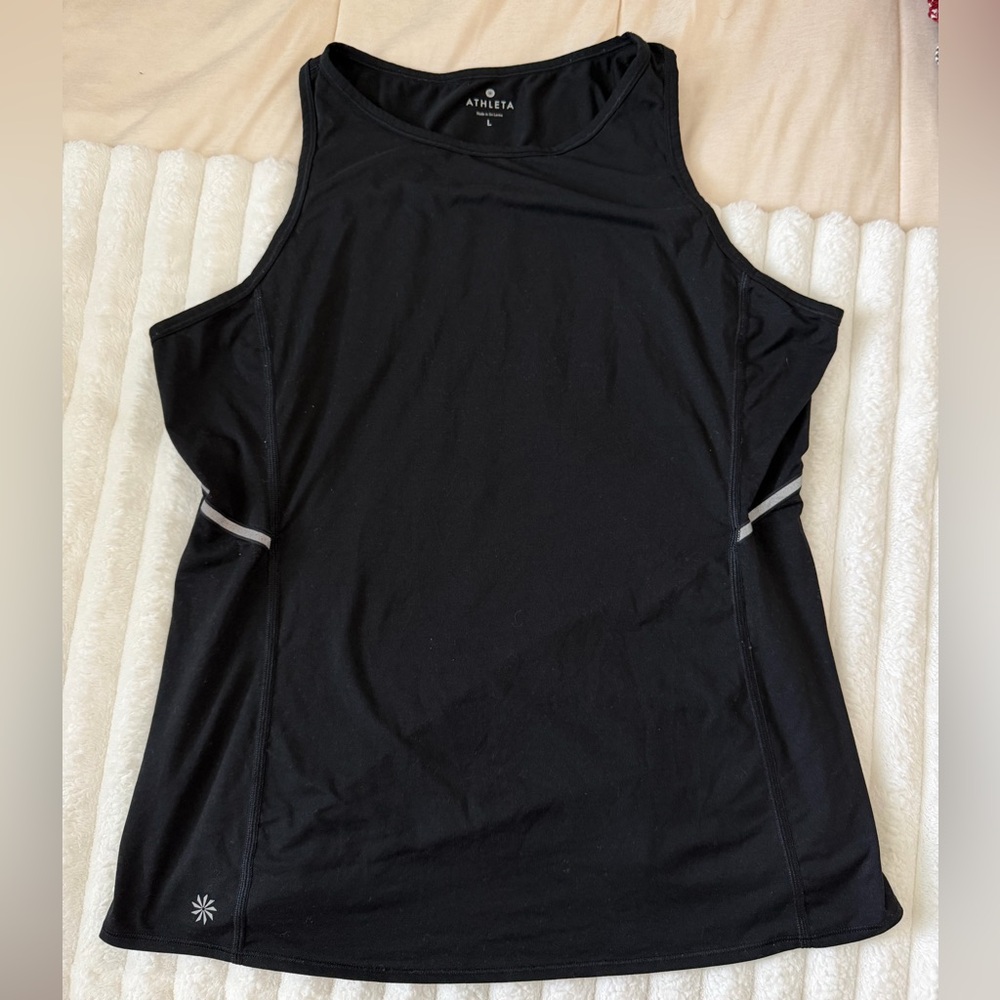 Athleta Black Reflective-Detail Performance Tank